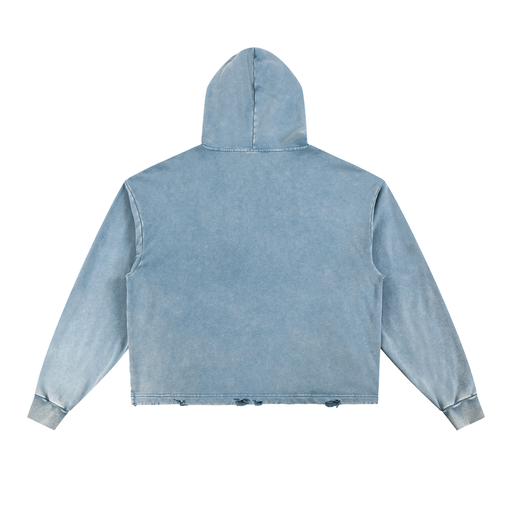 Take Thoughts Into Captivity Frayed-Hem Hoodie