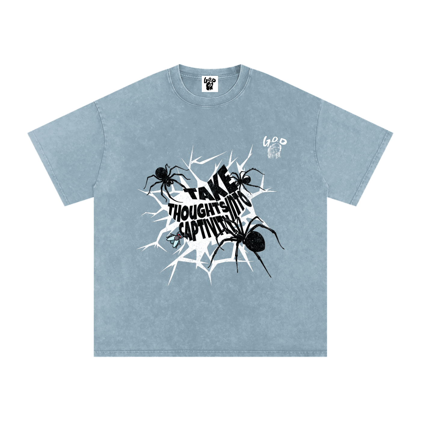 Snow Washed Oversized Cotton T-Shirt