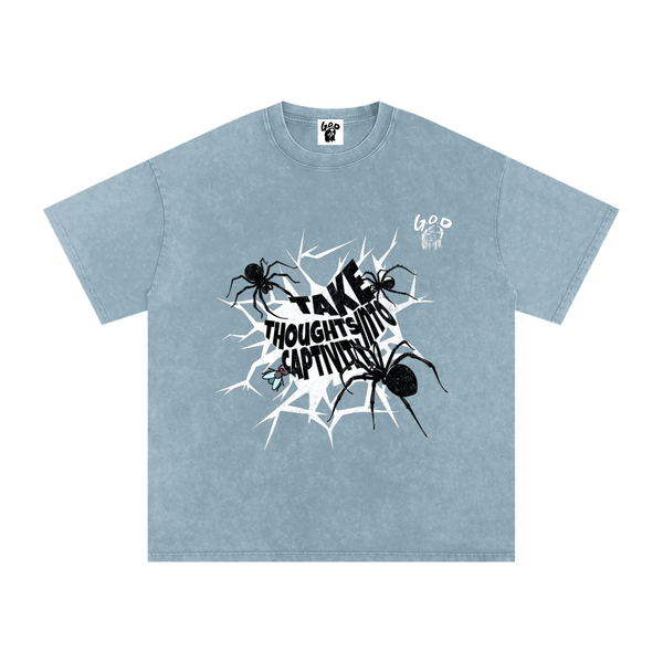 Snow Washed Oversized Cotton T-Shirt